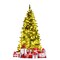 Green PVC Half Christmas Tree with 427 Tips, 250 LED Lights and Stand